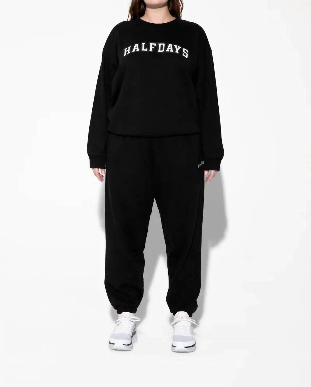 NEW HALFDAYS ski club pull-on sweatpants in black